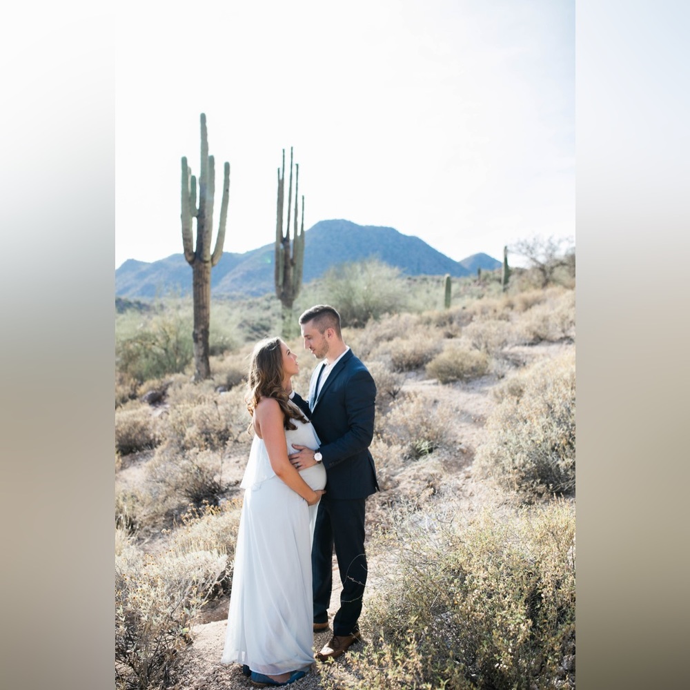 Light blue halter maxi